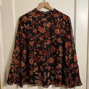 Chico's Floral Blouse Size L
